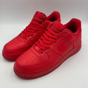 Nike Air‎ Force 1 Low All Red Men's Size 11 CW6999 600 OG Box Sneakers Shoes